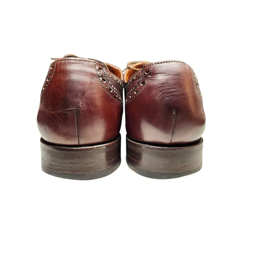 Vintage Barker Brown Leather Wingtip Oxford Shoes Brogue  Classic Heritage 10.5